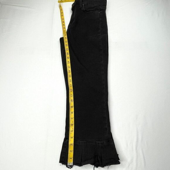 PAIGE Rafaela Raw Ruffled Hem Joannie No Whiskers Black - Picture 10 of 14